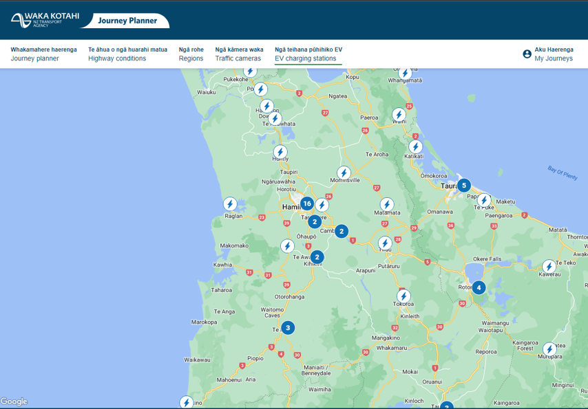 EV charger maps