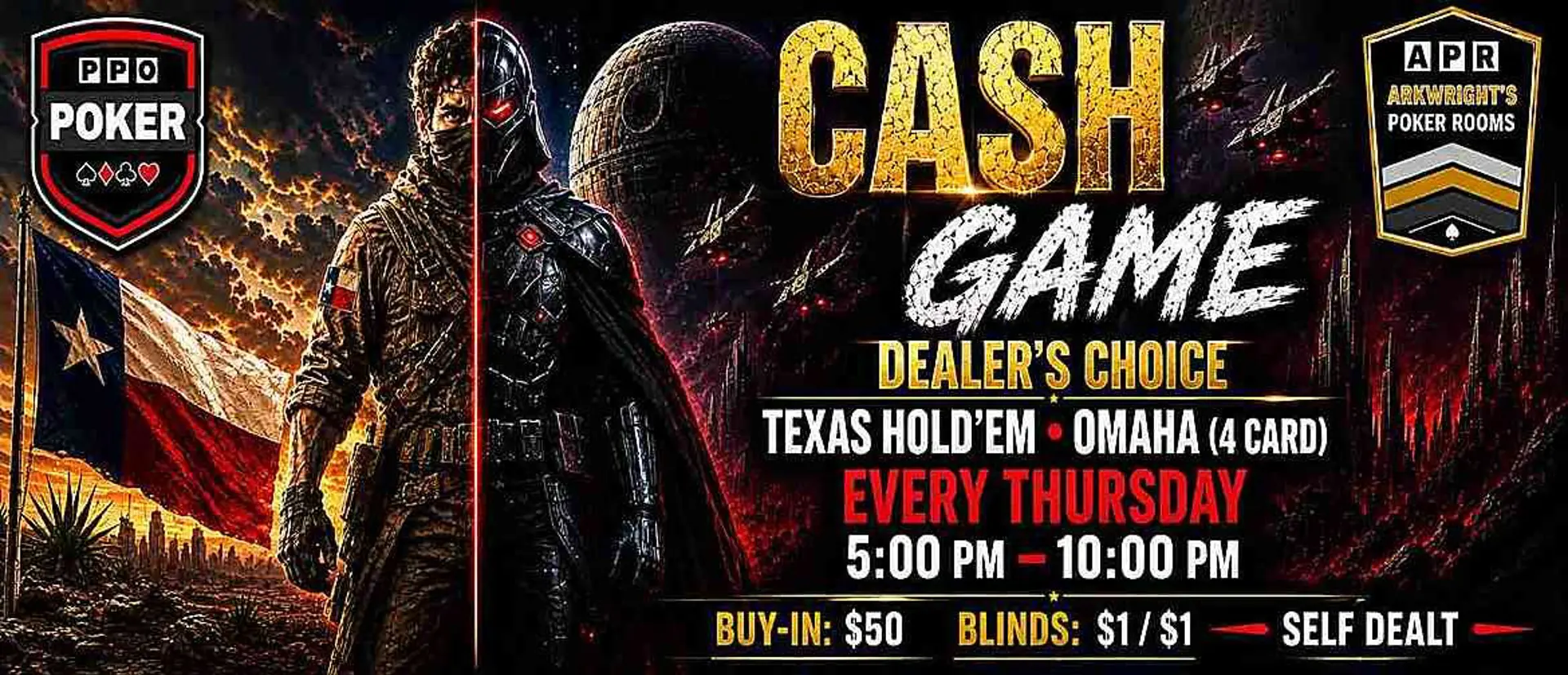 Thursday Evening - Cash Poker Night – Cash Games