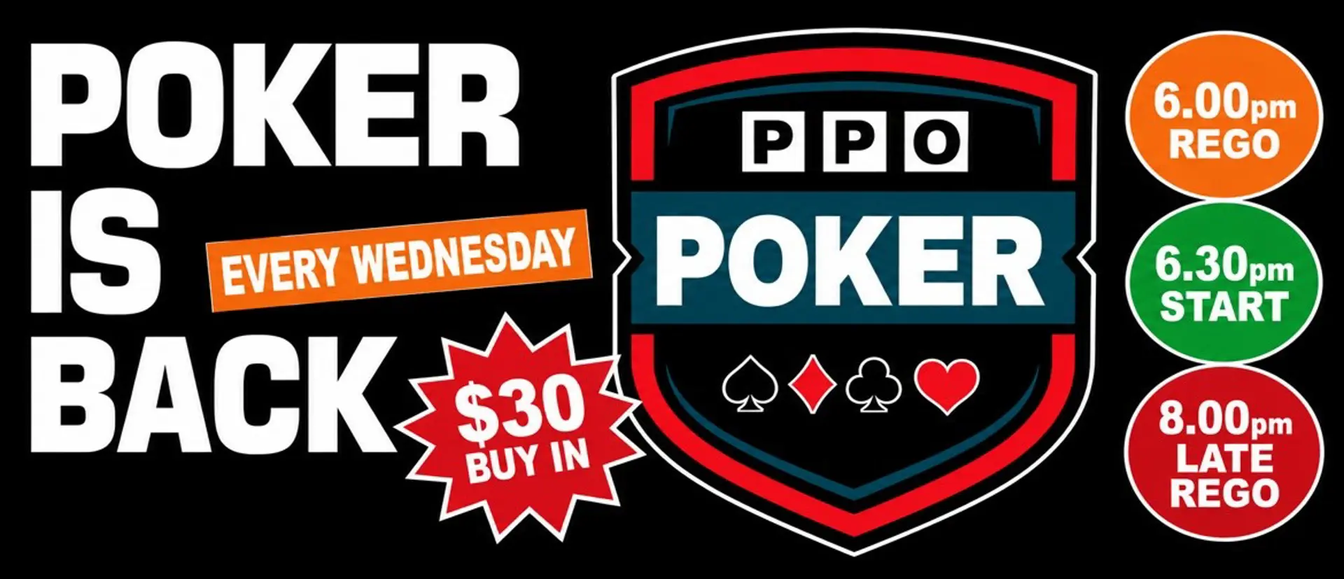 Wednesday Night Poker- Texas Hold'em Tournament: CANCELLED