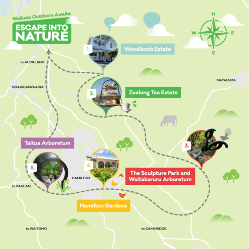 escape into nature map
