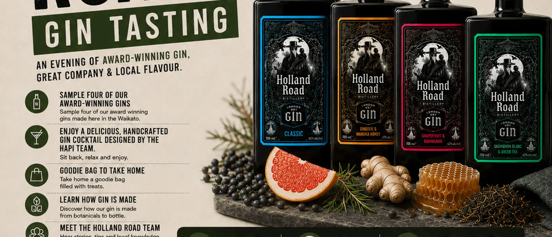 Holland Road Gin Tasting @ hapi bar
