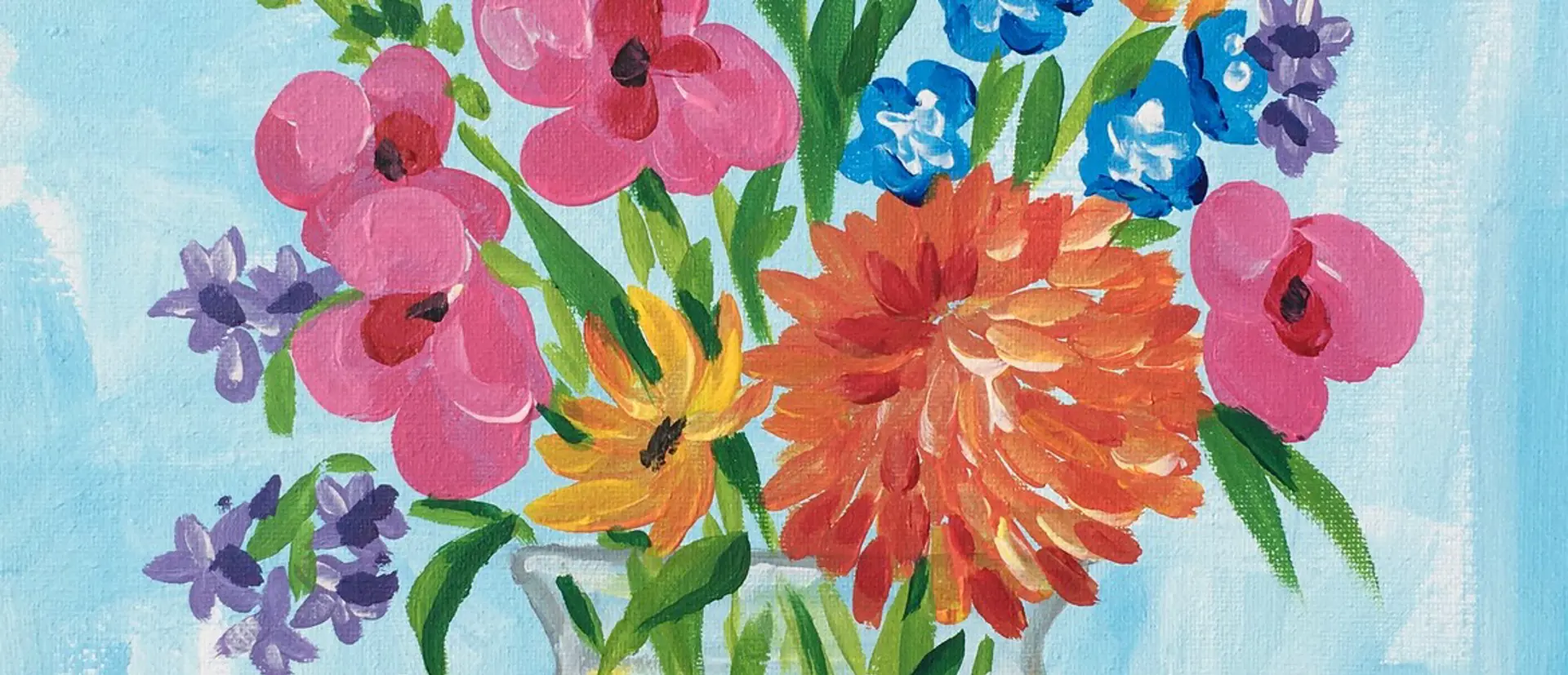 Paint and Wine Night - Flowers Say it All
